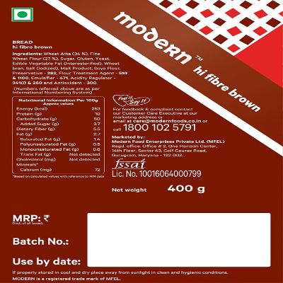 Modern Hi-Fibre Brown Bread 400 g