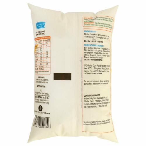 Mother Dairy Double Toned Milk Pouch 1 ltr