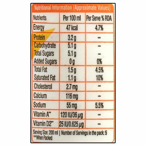 Mother Dairy Double Toned Milk Pouch 1 ltr