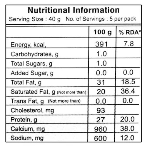 Nandini Cheddar Cheese 200 gm