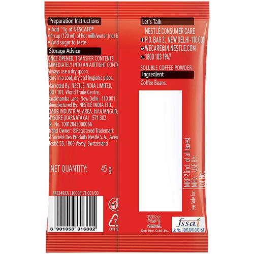 Nescafe Classic Coffee Pouch 45 Gm