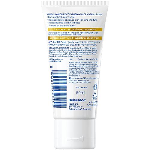 Nivea Luminous Even Glow Face Wash 50 ml