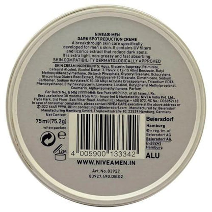 Nivea Men Dark Spot Reduction Cream 75 ml