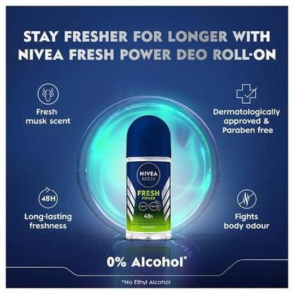 Nivea Men Fresh Power Rollon 50 ml