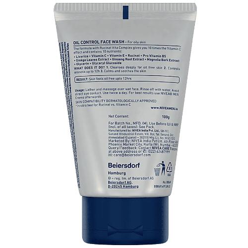 Nivea Men Oil Control Face Wash 100 ml