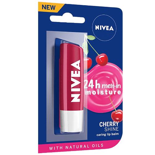 Nivea Cherry Shine Lip Caring Balm 4.8 Gm