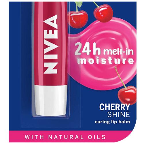Nivea Cherry Shine Lip Caring Balm 4.8 Gm