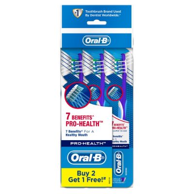 Oral B Pro Health 7 Benefit Soft Toothbrush 3 pcs (buy 2 get 1 free)