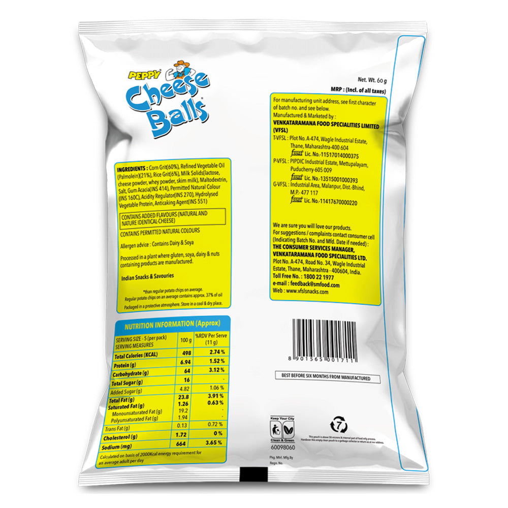 Peppy Cheese Balls 60 gm