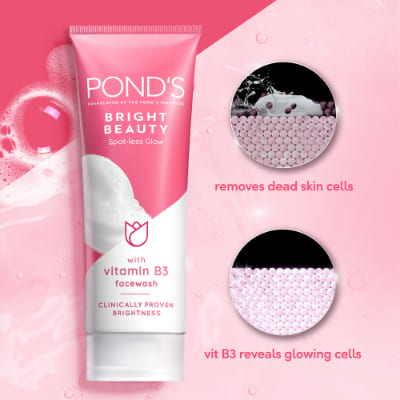 Ponds Bright Beauty Spot-Less Fairness & Germ Removal Facewash 50 gm