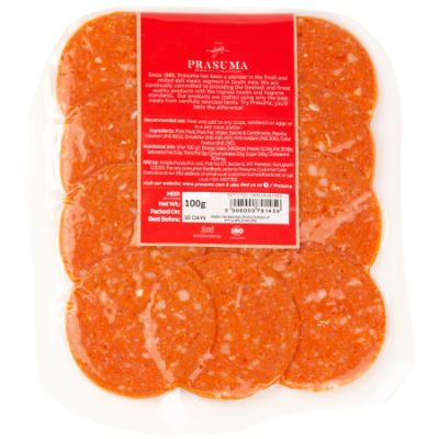 Prasuma Pork Pepperoni Chilled 100 Gm