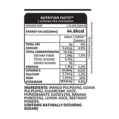 Raw Pressery Mixed Fruits 1 Ltr