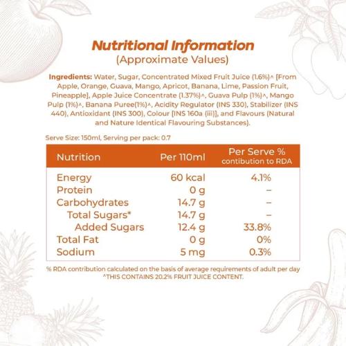 Real Mix Fruit Juice 125 ml ( pack of 10)