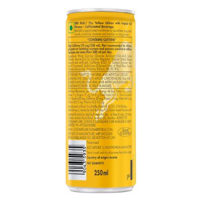 Red Bull Energy Drink The Yellow Edition Can 250 ml