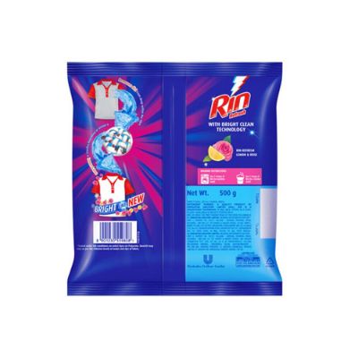Rin Refresh Lemon & Rose Detergent Powder 500 g