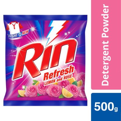 Rin Refresh Lemon & Rose Detergent Powder 500  gm