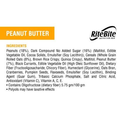 Rite Bite Peanut Butter Bar 35 g