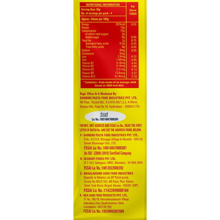 Bambino Pasta Macaroni 875 g