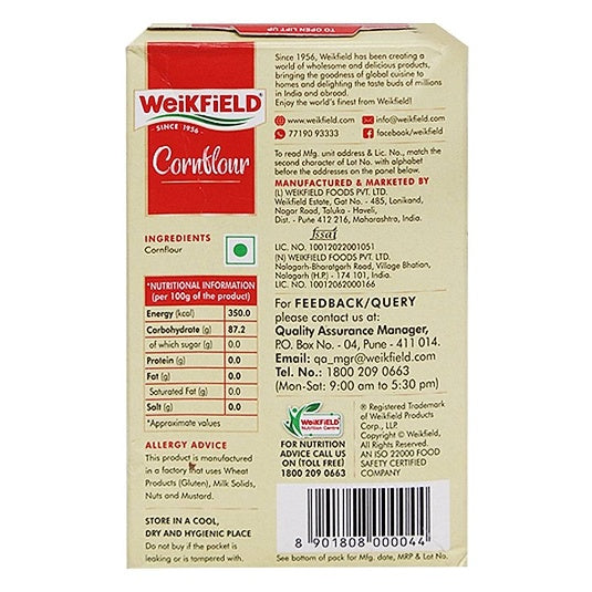 Weikfield Cornflour Powder Box 100 g