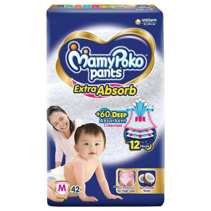 Mamy Poko Pant Style Medium Diaper Extra Absorb 42 pcs