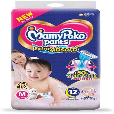 Mamy Poko Pant Style Medium Diaper Extra Absorb 42 pcs