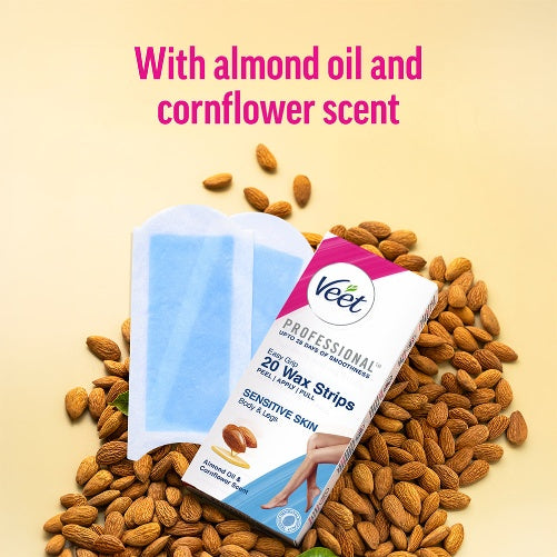 Veet Sensitive Skin Wax Strips Kit 20 pcs