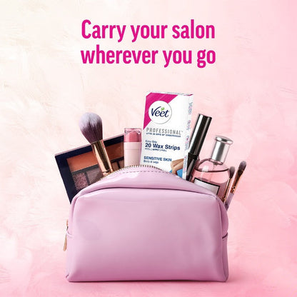 Veet Sensitive Skin Wax Strips Kit 20 pcs