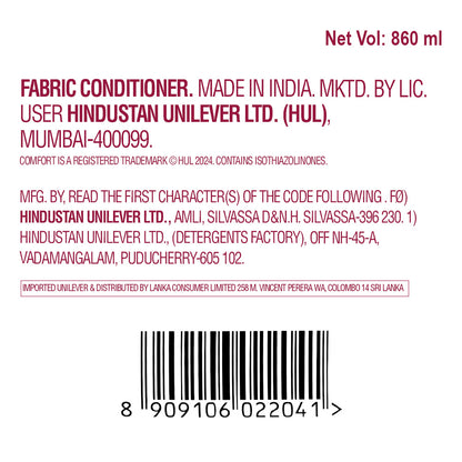 Comfort After Wash Lily Fresh Fabric Conditioner 860 ml