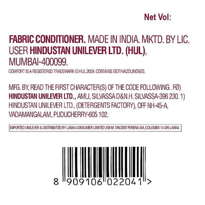 Comfort After Wash Lily Fresh Fabric Conditioner 860 ml