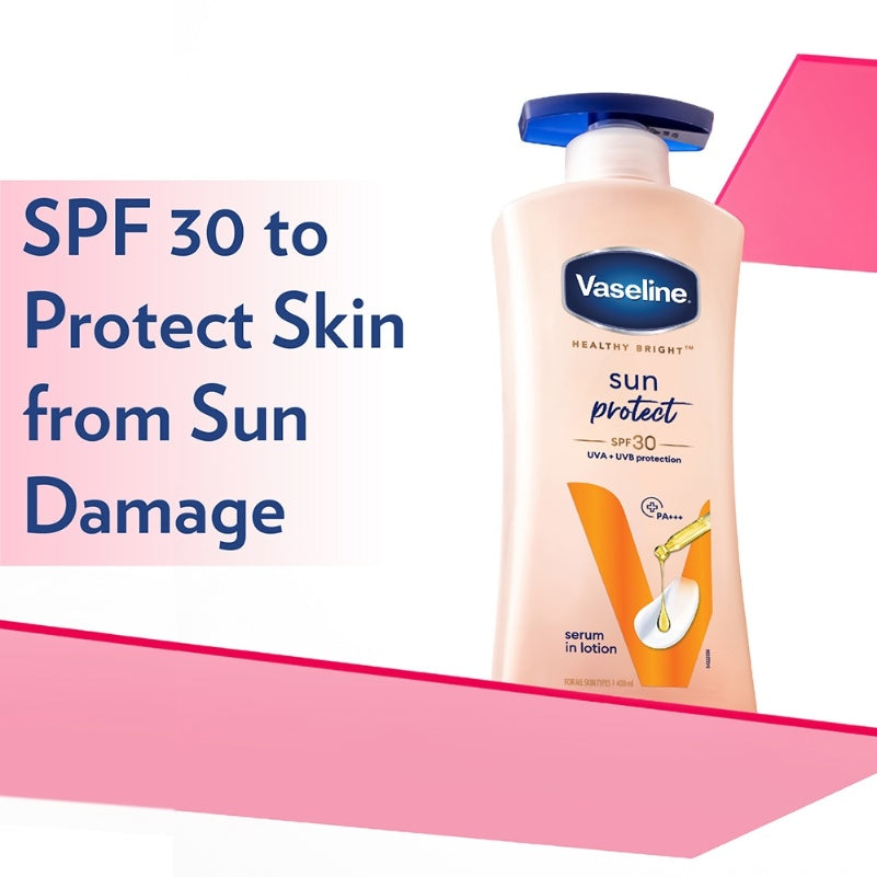 Vaseline Healthy Bright Daily Brightening Body Lotion, For Healthy & Glowing Skin 400 ml