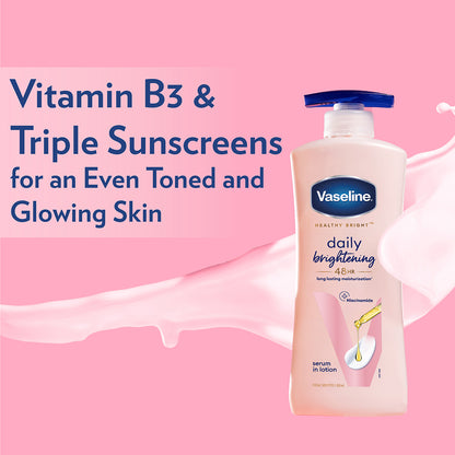 Vaseline Healthy Bright Daily Brightening Body Lotion, For Healthy & Glowing Skin 400 ml