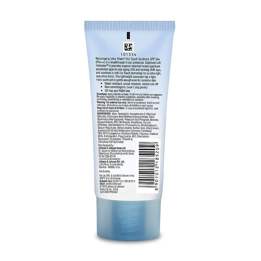 Neutrogena Ultrasheer Sunscreen Spf 50 88 ml