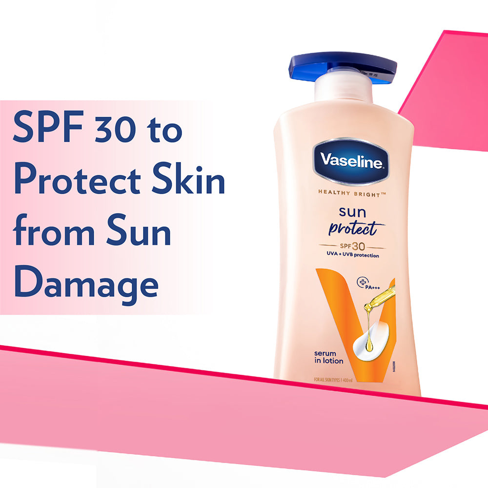 Vaseline Sun + Pollution Protection Spf 30 Body Lotion, Upto 30X Sun Protection 400 ml