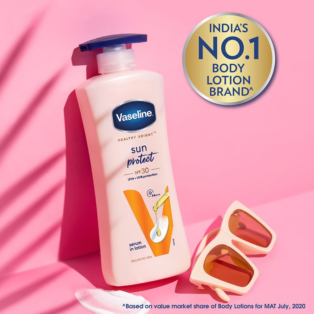 Vaseline Sun + Pollution Protection Spf 30 Body Lotion, Upto 30X Sun Protection 400 ml