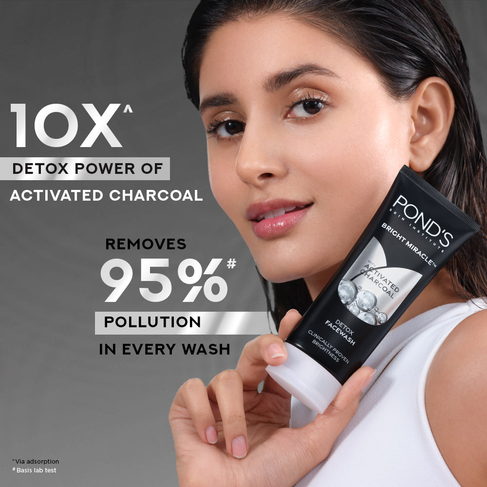 Ponds Pure Detox Anti-Pollution Purity Face Wash With Activated Charcoal 100 gm