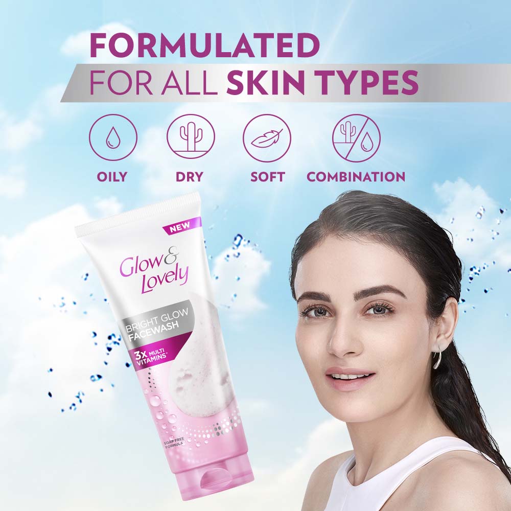 Glow & Lovely Insta Glow Multivitamins Face Wash For Bright Skin 100 g
