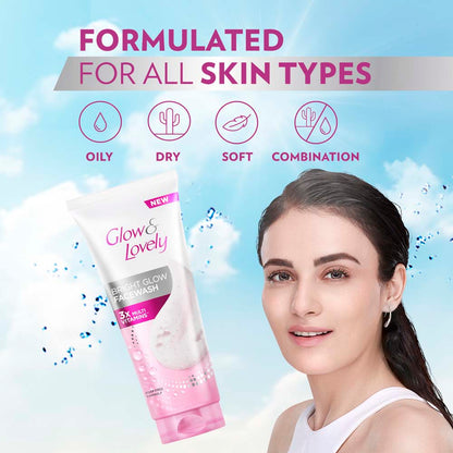Glow & Lovely Insta Glow Multivitamins Face Wash For Bright Skin 100 g