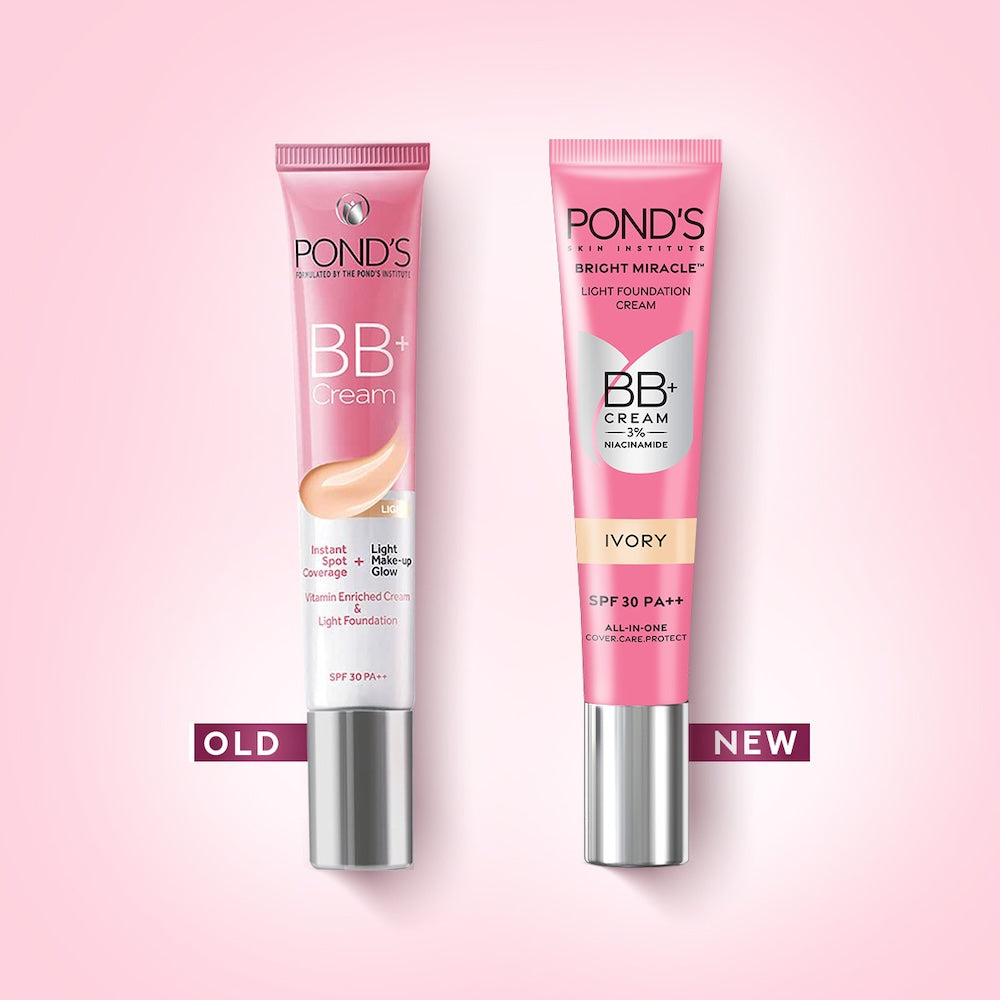 Ponds Bb+ Cream, Instant Spot Coverage + Light Make-Up Glow, Ivory 18 gm