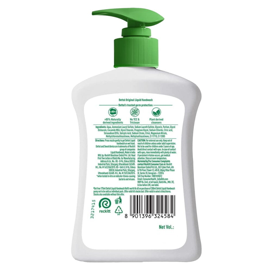 Dettol Original Hand Wash Pump 200 ml