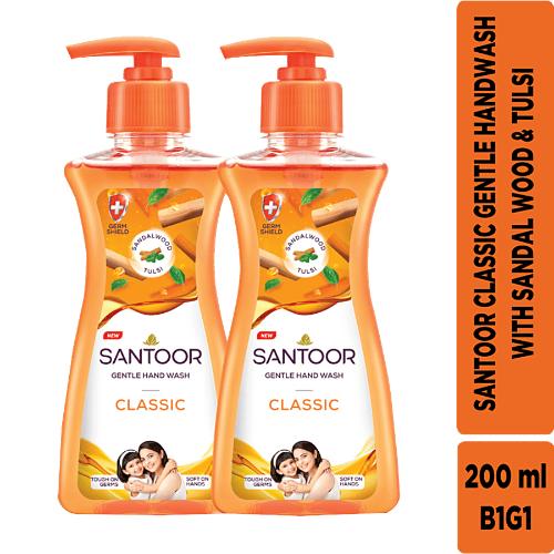 Santoor Classic Hw Pump 200 ml bogo kit