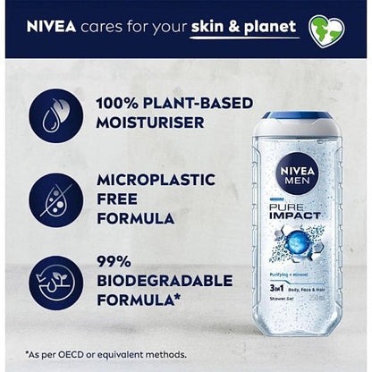 Nivea Men Pure Impact Shower Gel 250 ml