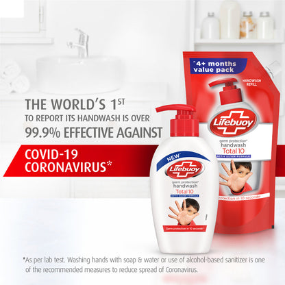 Lifebuoy Total 10 Activ Naturol Germ Protection Handwash Refill 750 ml (buy 1 get 1 free)