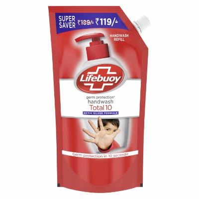 Lifebuoy Total 10 Activ Naturol Germ Protection Handwash Refill 750 Ml (Buy 1 Get 1 Free)