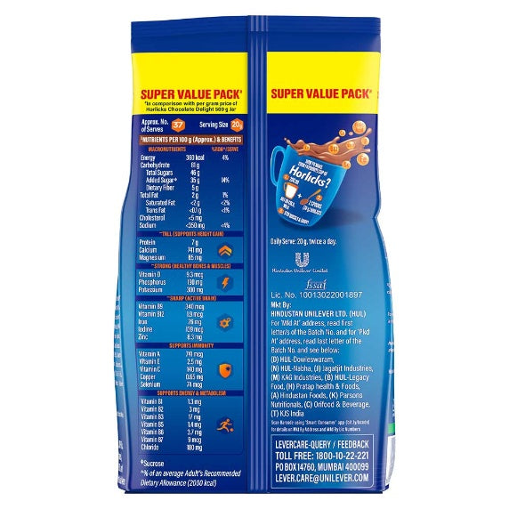 Horlicks Chocolate Delight Drinks Pouch 750 g