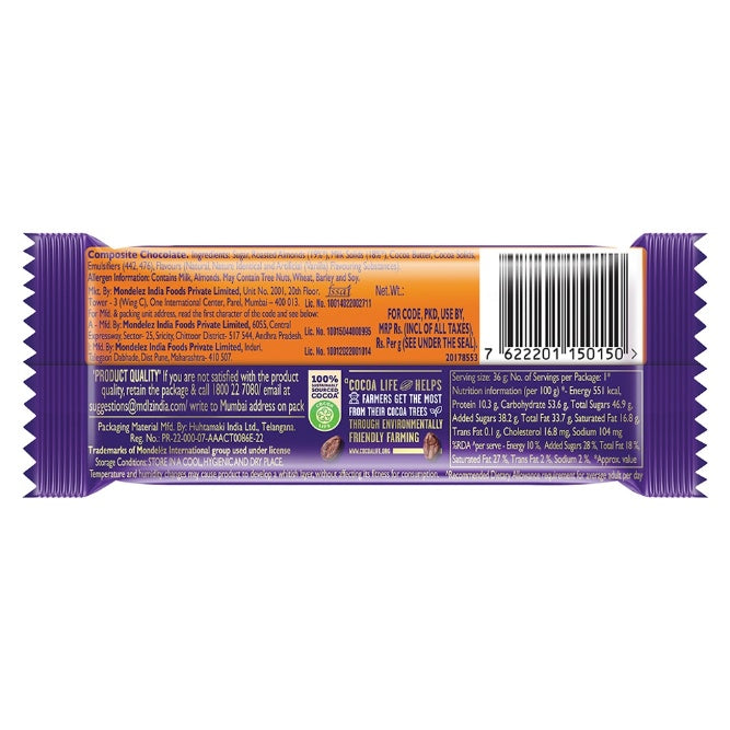 Cadbury Roast Almond Chocolate Bar 36 g