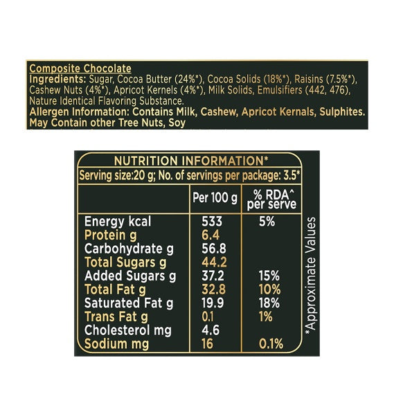 Cadbury Bournville Risin And Nut 80 g