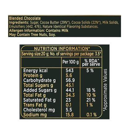 Cadbury Bournville 50% Cocoa Dark Chocolate Bar 80 g
