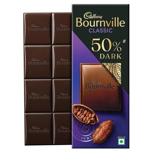 Cadbury Bournville 50% Cocoa Dark Chocolate Bar 80 gm