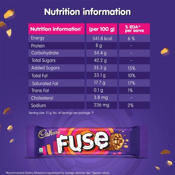 Cadbury Fuse Chocolate Bar 48 g