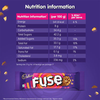 Cadbury Fuse Chocolate Bar 48 g